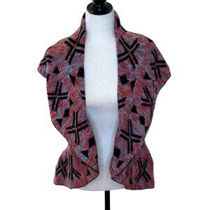 Aztec Knit Sweater Size XL Open Front Boho Cardigan Styles Southwest Vest Top